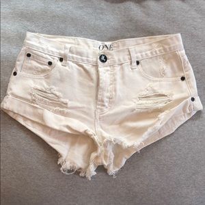 One Teaspoon Bandits - White Shorts